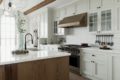 a luxury kitchen with modern cabinetry and countertops
